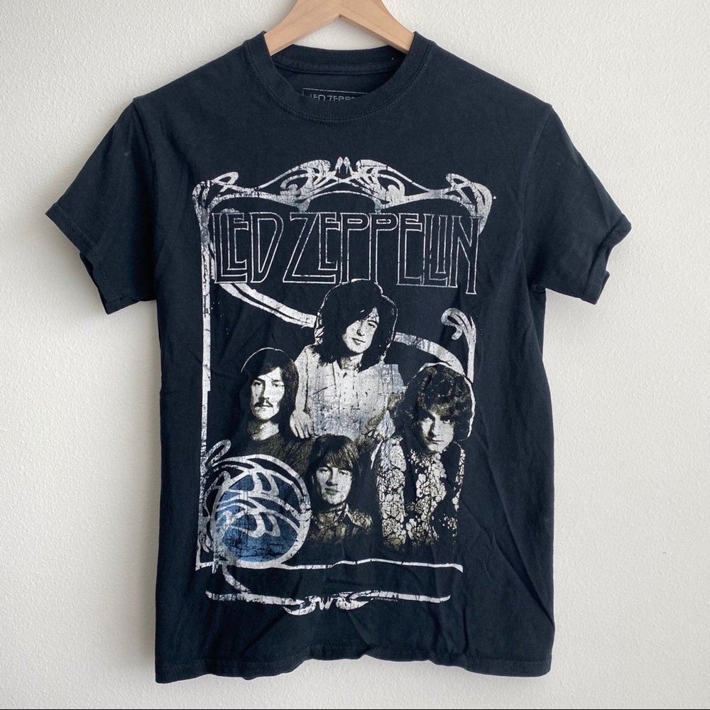 LED ZEPPELIN Portrait Black Band Tee